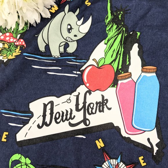 🔥Host Pick🔥 Ecko Unltd. Navy Blue State Print Board Shorts SZ 36 - Picture 12 of 13